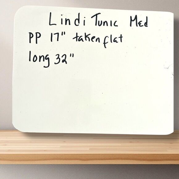 Lindi  green purple  3/4 Roll-Up Sleeve Drape Pleat Tunic Top M - Picture 2 of 7